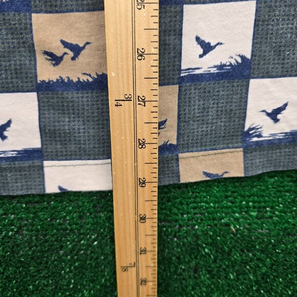 Wrangler Rugged Wear Polo Shirt XL Multicolor Checkered Birds AOP Vintage Casual - Picture 4 of 6